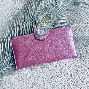 Deux Lux | Glitter Pink Patent Leather Wallet